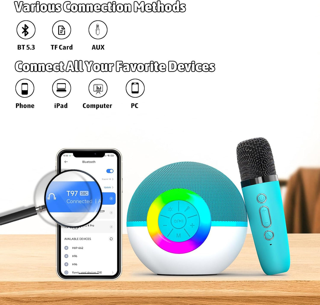 Karaoke Maschine Kinder Spielzeug Geschenke für 3-12 Jahre Mädchen Tragbares Bluetooth Karaoke Masch