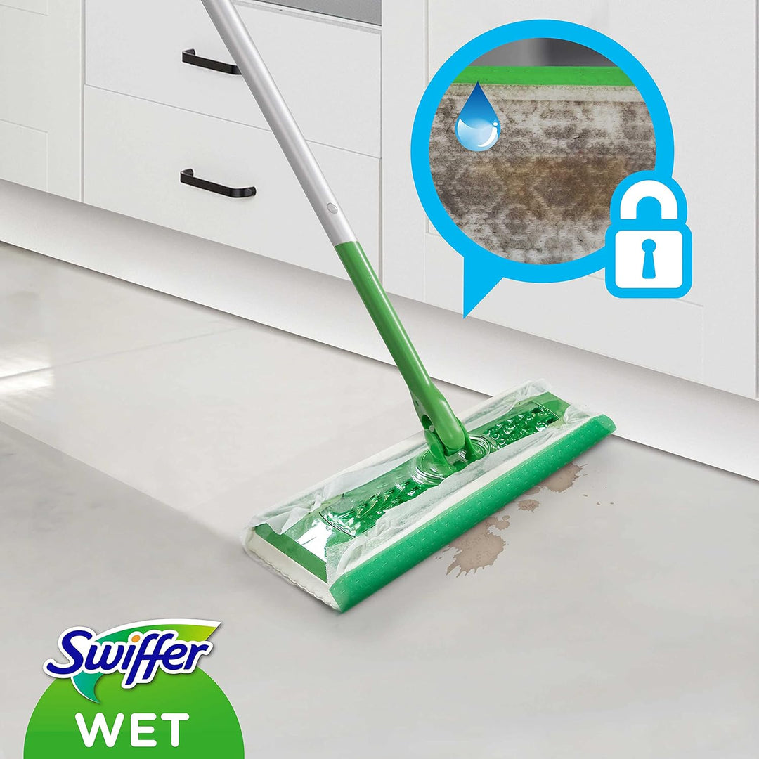 Swiffer Bodenwischer Feuchte Bodentücher (40 Tücher) Wischer ideal gegen Staub, Tierhaare & Allergen
