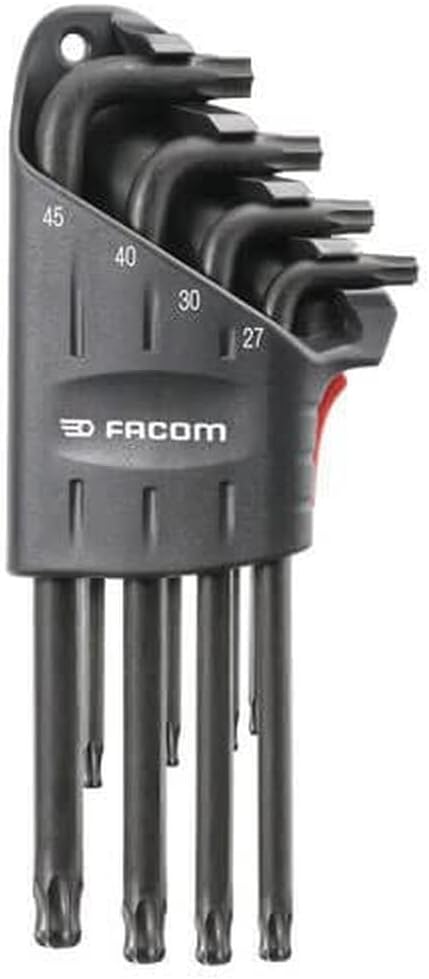 FACOM Stiftschlüssel Satz, Torx®, lang, 8 Teilig, im Klapphalter, 1 Stück, 89.JP8AL