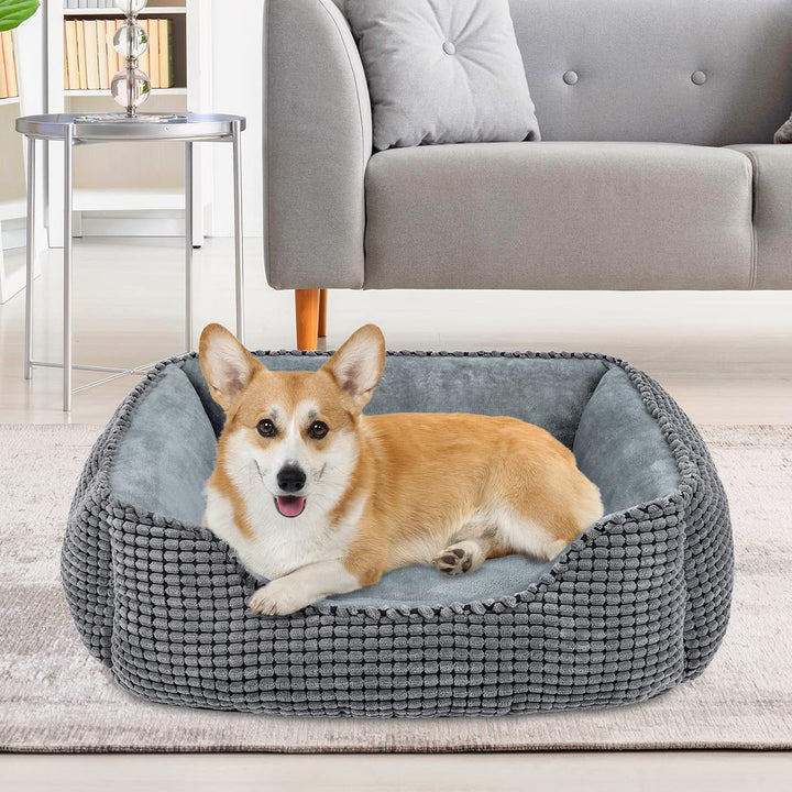 JOEJOY Hundebett Mittelgrosse Hunde, Hundekorb Flauschig, Hundebett Waschbar, Plüsch Hundebetten, ru