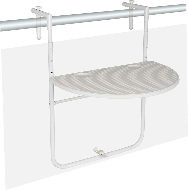 NEXOS klappbarer Balkon-Hängetisch Dalia - Farbe: Weiss, Weiss