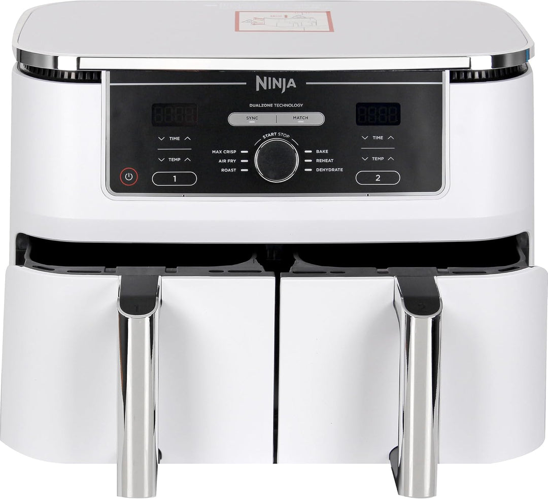 Ninja AF400EUWH MAX Foodi Dual Zone Heissluftfritteu weiss