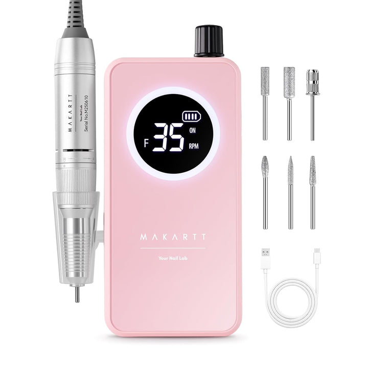 Makartt Nagelfräser – Wiederaufladbarer Professionell Fräser Nägel mit 35000 U/min, Elektrische Nage