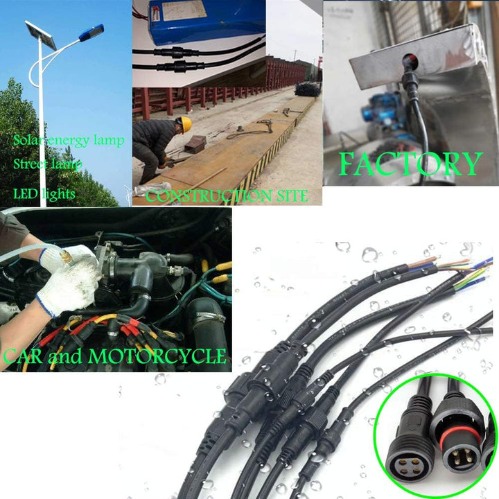 4pin Wasserdichte Anschlüsse,Male Female Plug LED Steckverbinder, 4Pin 4Core Waterproof IP68 Steckve