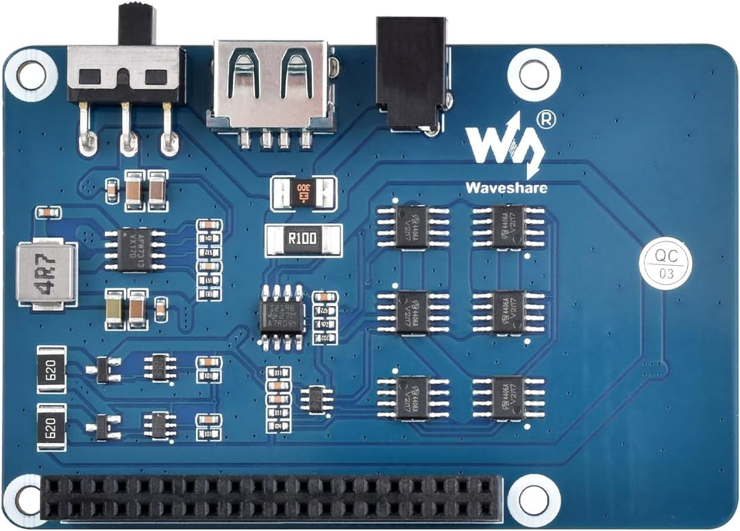 Waveshare UPS HAT Compatible with Raspberry Pi 5V Uninterruptible Power Supply Multi Battery Protect