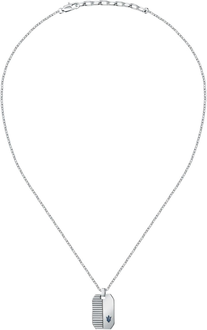Maserati Jewels Herren Halskette aus Stahl, blau IP - JM222AVD02