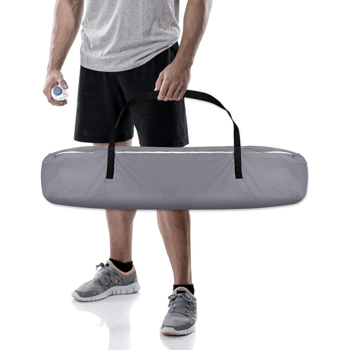 NAIZY Baby Laufstall L Laufgitter Grau Absperrgitter mit Rutschfester Basis und Atmungsaktivem Netz