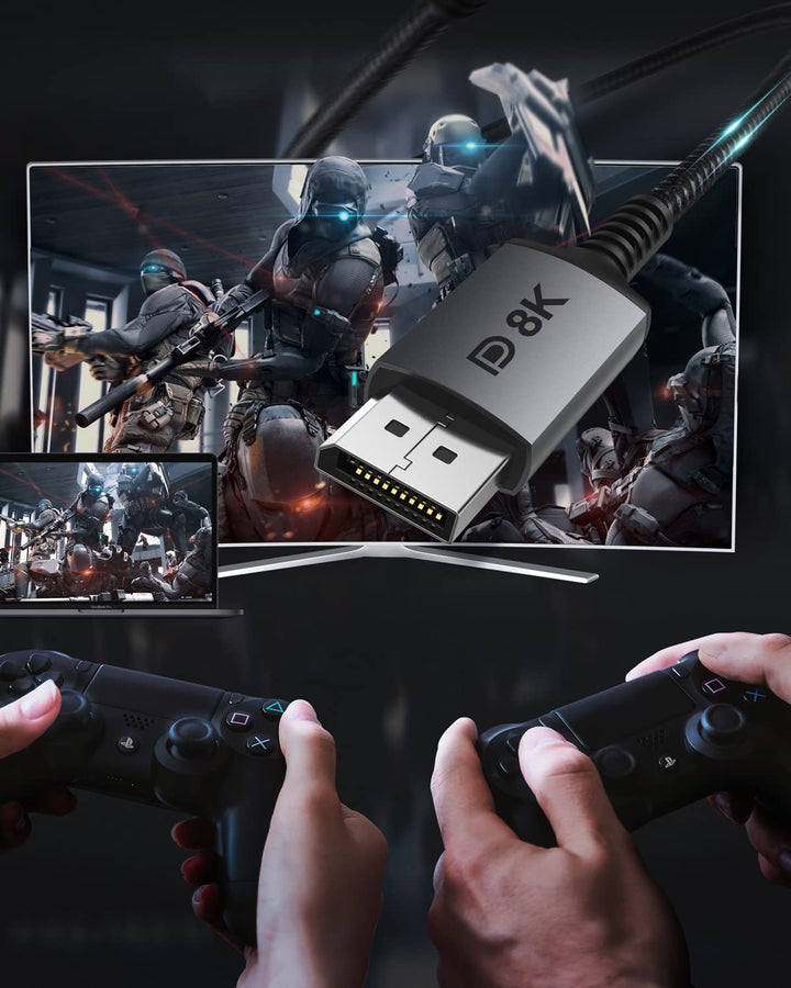 【2er Pack】USB C DisplayPort 1.4 Kabel 8K@60Hz Stouchi 4K@144Hz/120Hz 5K@60Hz 2K@240Hz Thunderbolt 3/