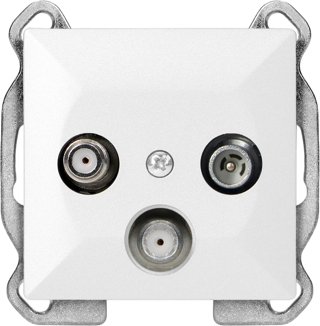 Antennendose Unterputz IP20 | Enddose für SAT/TV/R und Kabel Anschluss (digital/analog) | Kompatibel
