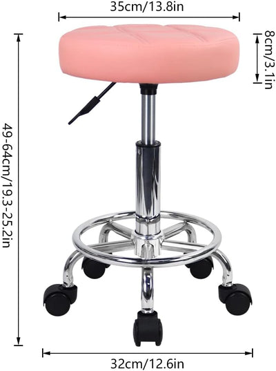 KKTONER Rollhocker mit Pedal (Rosa), Rosa