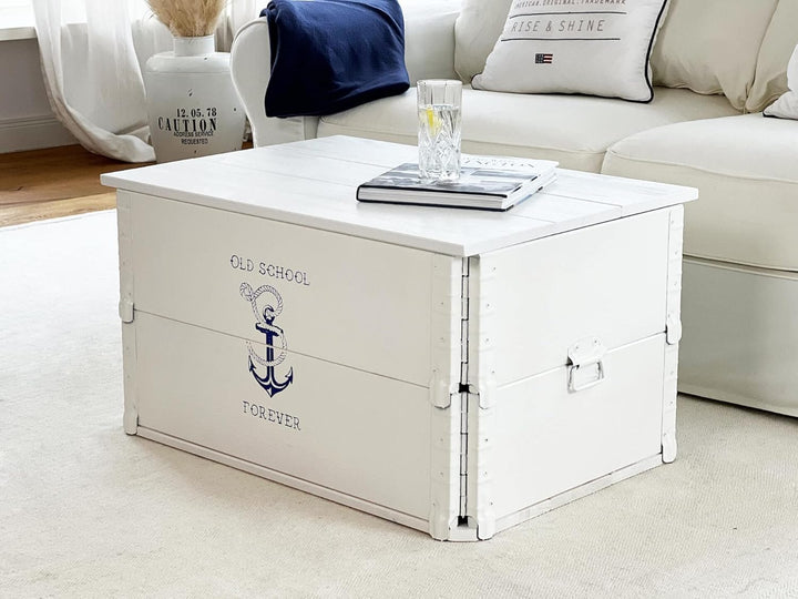Uncle Joe´s Truhe Old School Couchtisch Truhentisch im Vintage Shabby chic Style aus Massiv-Holz in