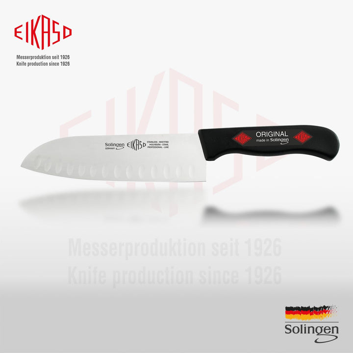 EIKASO Solingen Santokumesser mit Kullen 16cm Klinge aus Molybdänstahl 1.4116 Fleischmesser Allzweck