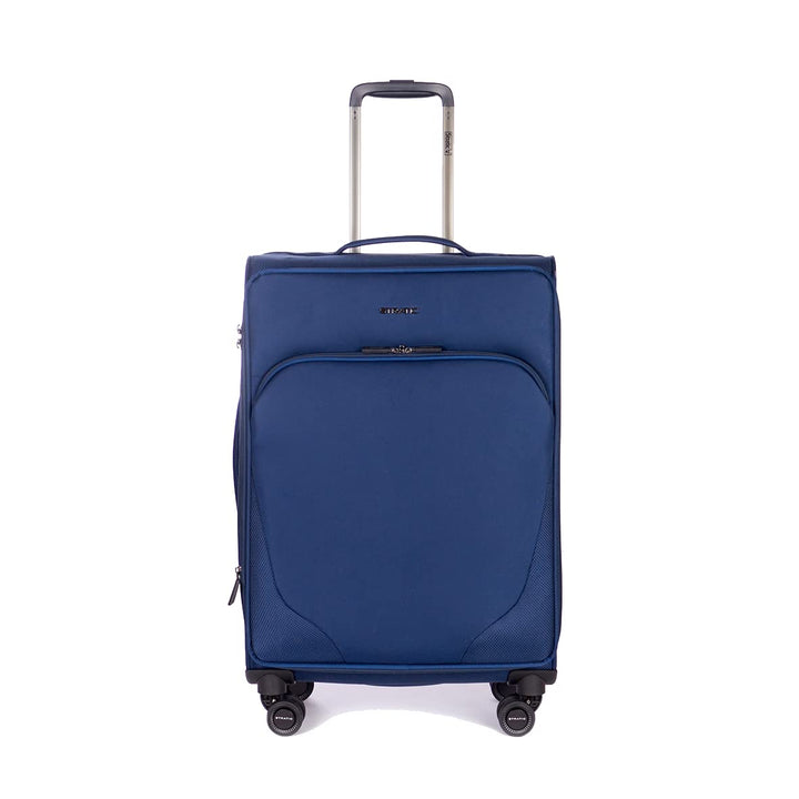 Stratic Mix Koffer Weichschale Reisekoffer Trolley Rollkoffer mittelgross, TSA Kofferschloss, 4 Roll