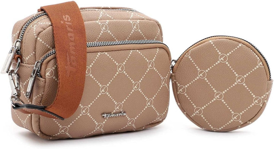 Tamaris Umhängetasche TAS Anastasia 31172 Damen Handtaschen Print Einheitsgrösse Sand/Cognac 427, Ei