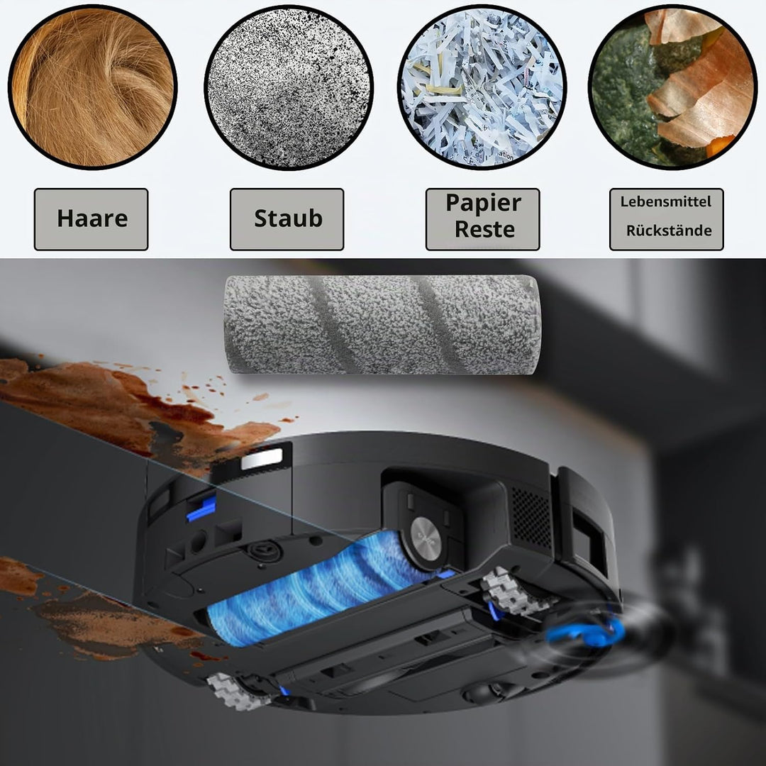 4 Stück Waschbare Mopp Walze aus hochdichtem Nylon Mopp Reinigungswalze 2.0 für DEEBOT X9 PRO Omni/X