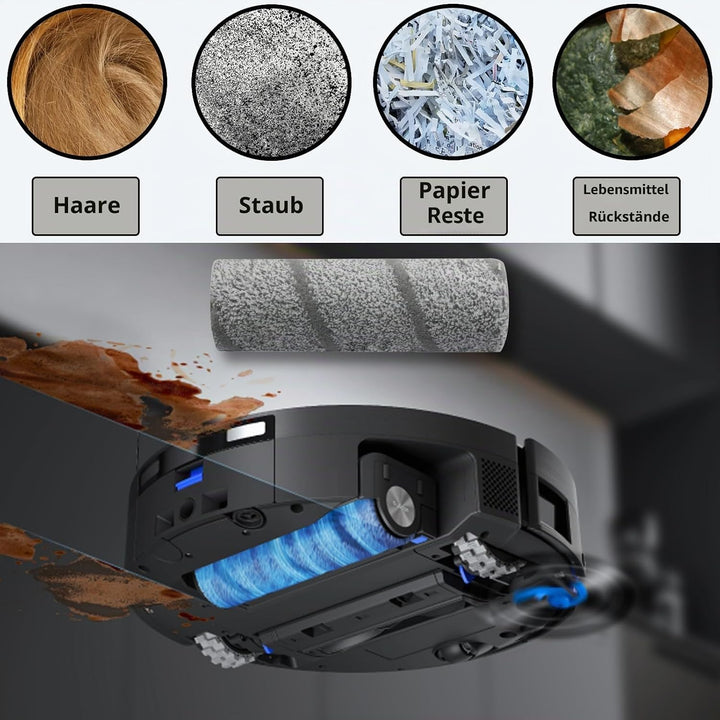 4 Stück Waschbare Mopp Walze aus hochdichtem Nylon Mopp Reinigungswalze 2.0 für DEEBOT X9 PRO Omni/X