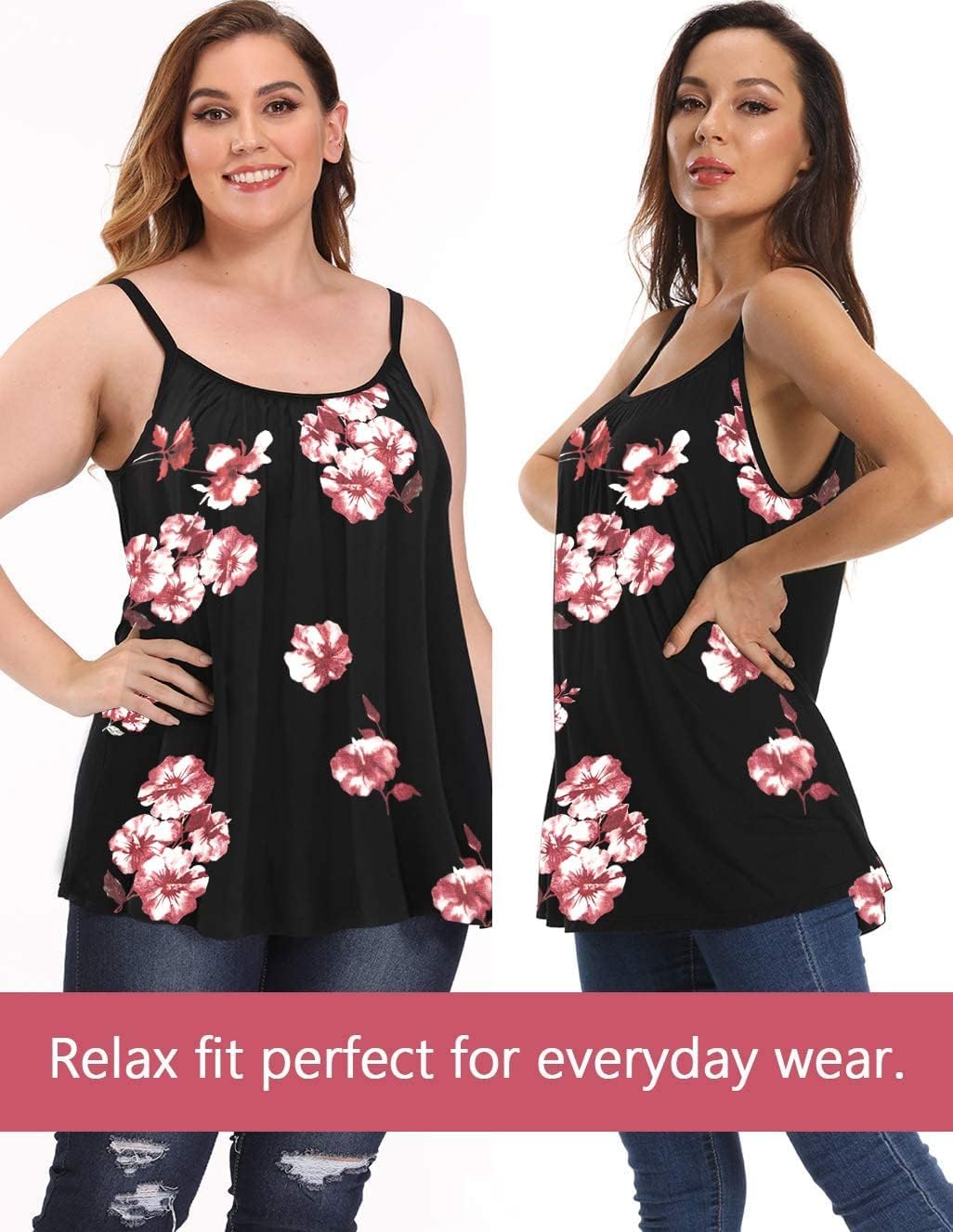 STARBILD Damen Top Mit Unterhemd BH-Hemd Basic Tank Tops U-Ausschnitt Oberteile Bequeme Frauen Shirt