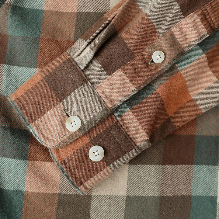 Dubinik® Flanellhemd Herren Flanellhemden Langarm Regular Fit Kariert Button Down Warm Freizeit Hemd