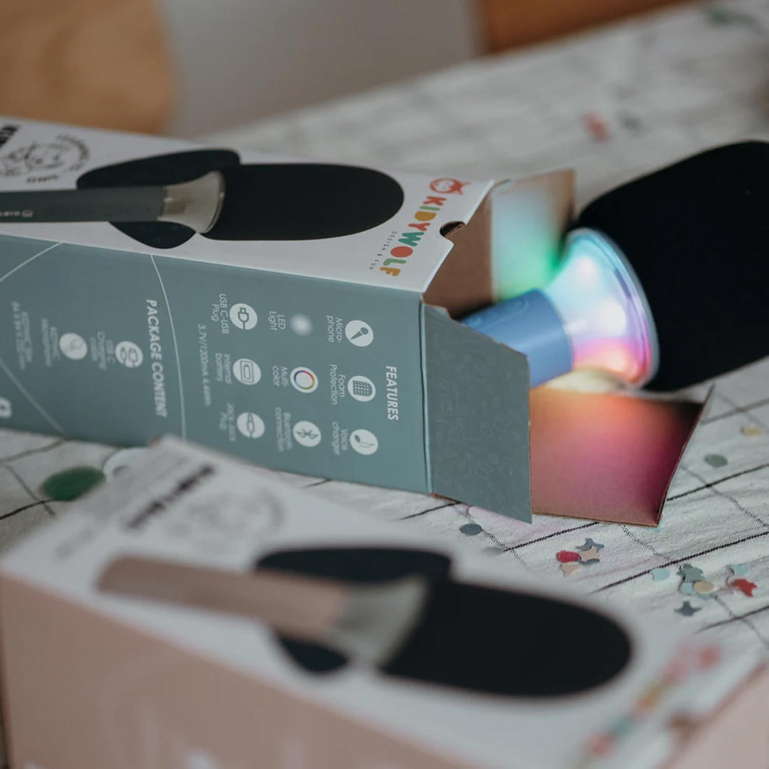 KIDYWOLF - Mikrofon Bluetooth mit Licht rosa