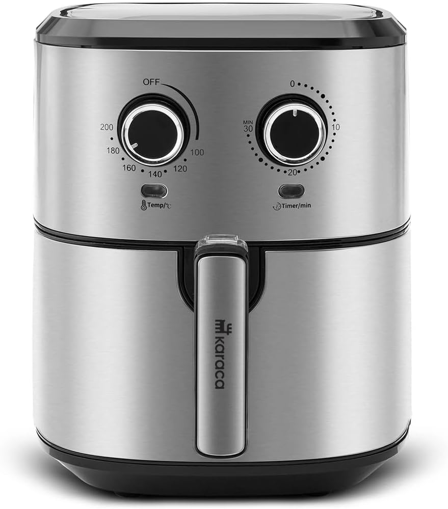 Karaca Multifry Inox 1700W Doppelfritteuse 5,5 Liter XL, Öl verspritzt, grossen Behälter, Geruchsneu