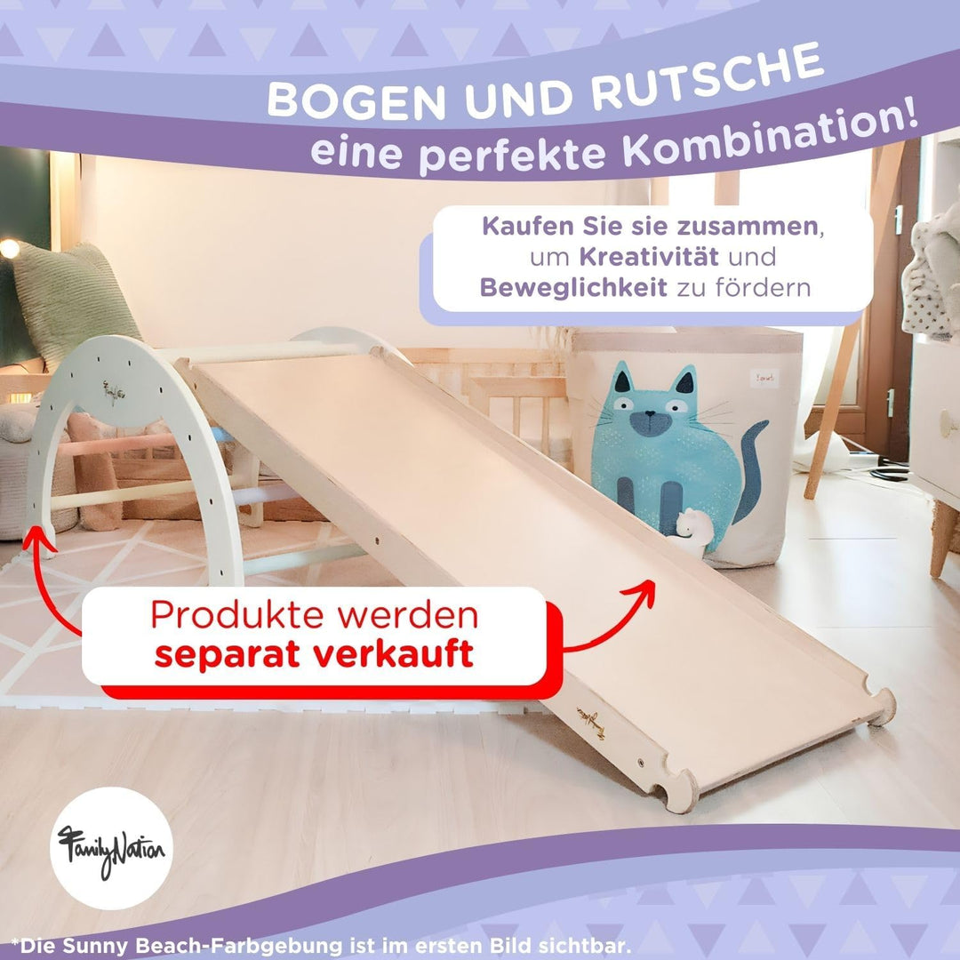 Family Nation, Sunny Beach Montessori-Kletterbogen, Klettern und Schaukeln, für Kinder ab 1 Jahr, En