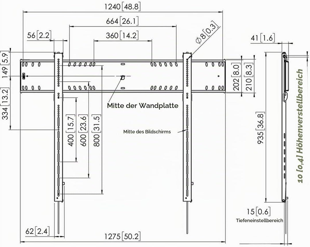 Vogels PFW 6900, Display-Wandhalter, 80-120", 160 kg, neigbar