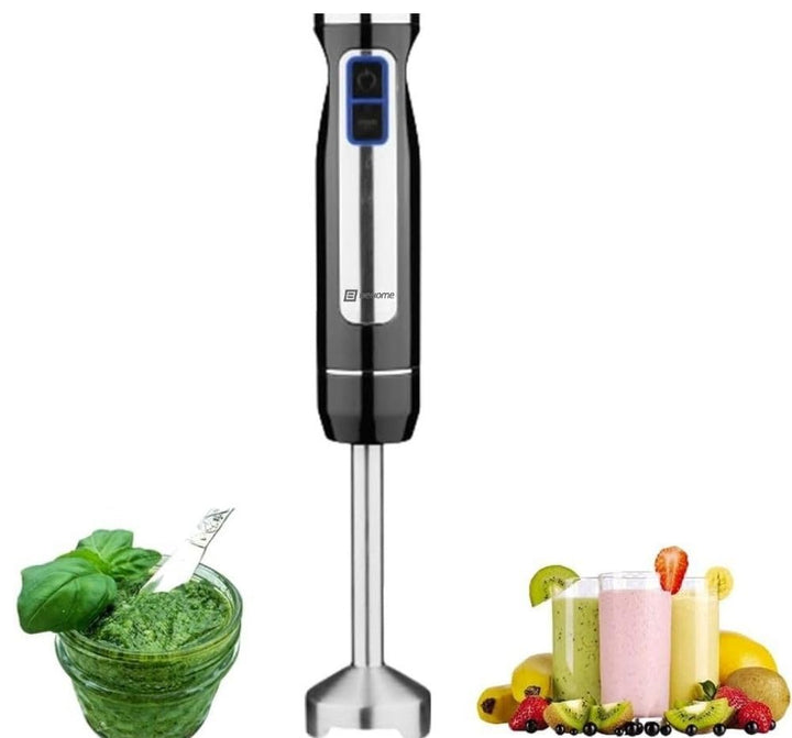 BEHOME Stabmixer Elektrischer, Pürierstab Edelstahl 800W|8 Geschwindigkeiten für Babynahrung, Suppe,