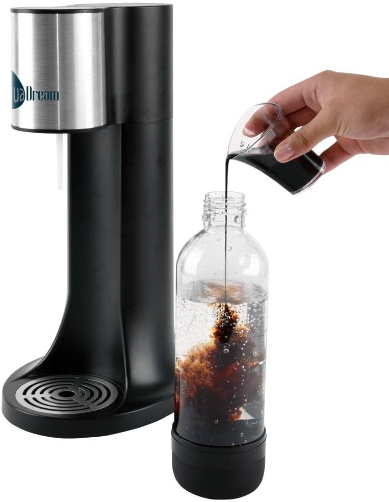 Wassersprudler Sprudler zum Aufsprudeln von Wasser Kohlensäure für Wasser Siphonflasche schwarz Aqua
