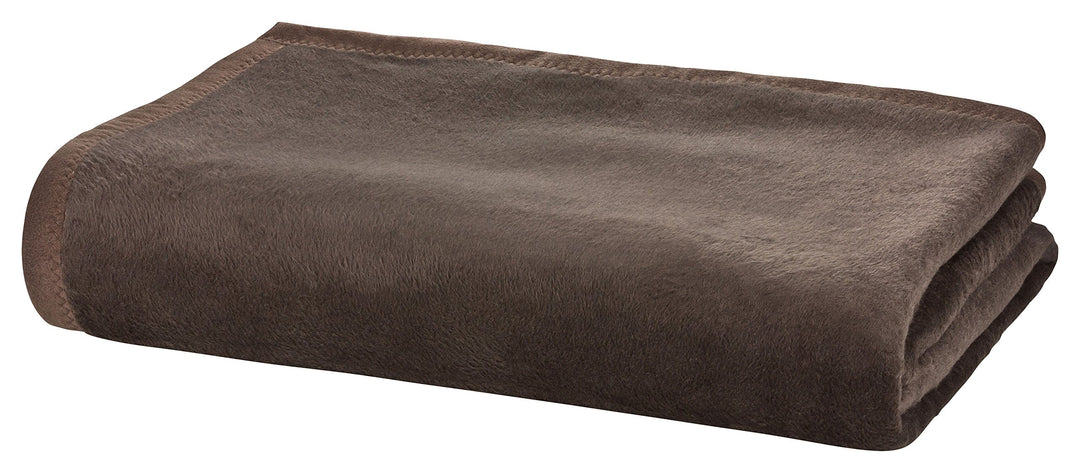 Moon Kuscheldecke Wohndecke Wolldecke XXL 220x240 Dunkelbraun