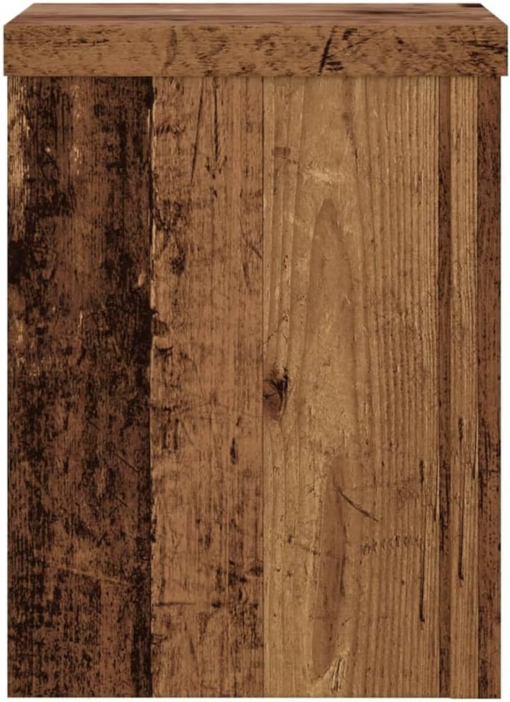 Pflanzenständer 2 STK. Altholz-Optik 15x15x20 cm Holzwerkstoff Pflanzenregal, Blumenregal Indoor/Out