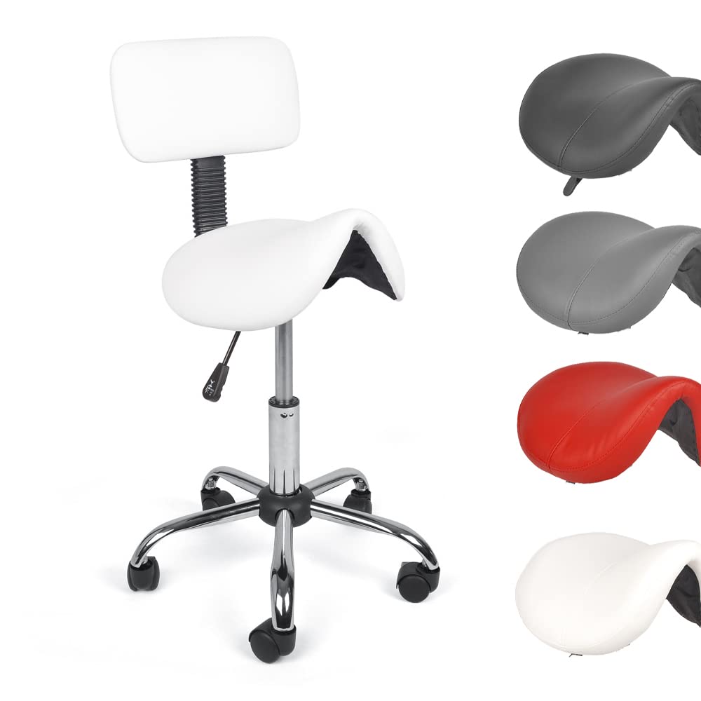 Mingone Sattelhocker Ergonomischer Arbeitshocker 360° Drehbarer Hocker Höhenverstellbarer Bürohocker
