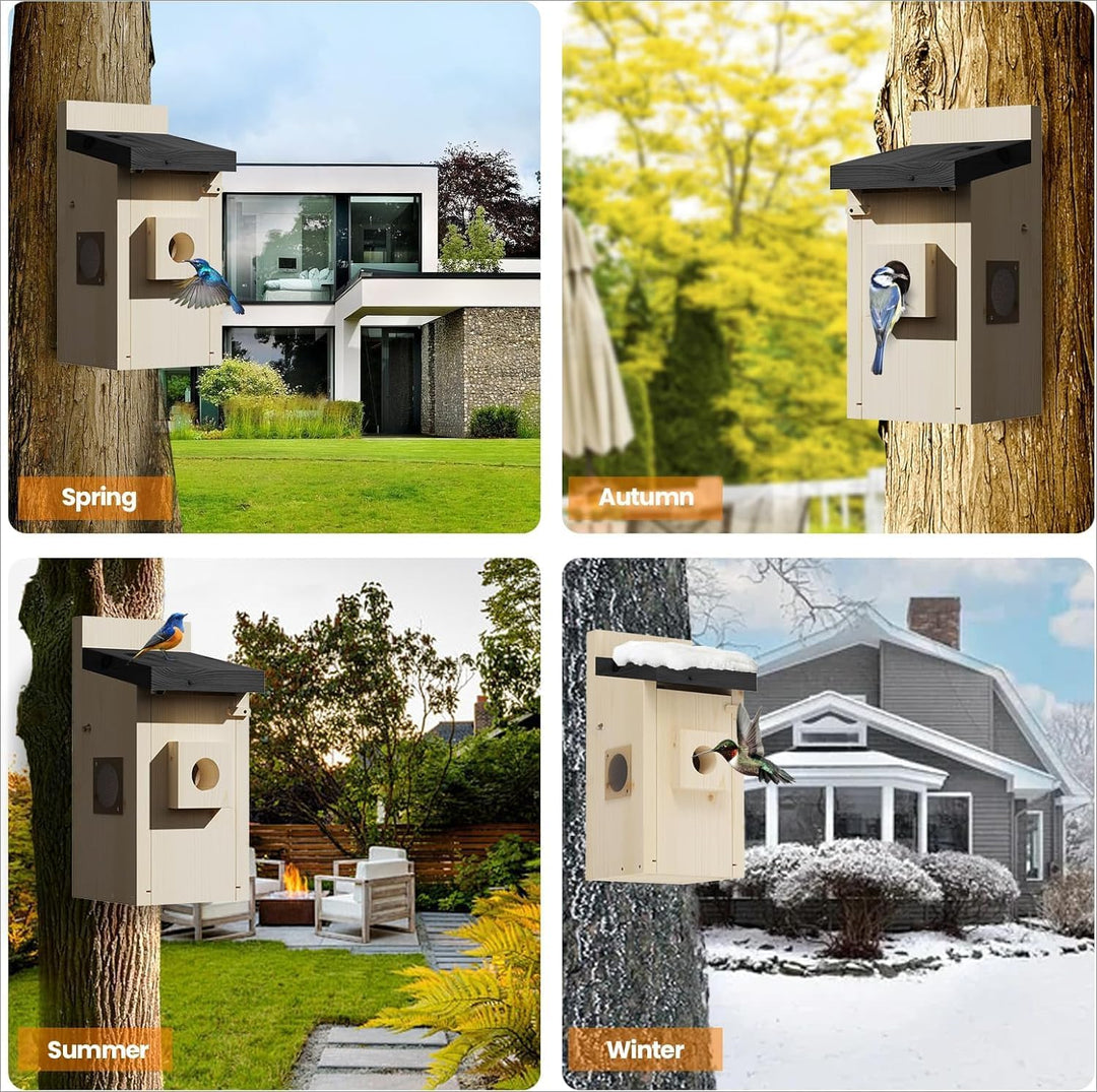 2er Vogelhaus Bausatz Set, Nistkästen für Vögel für Draussen Wetterfest, Vogelhaus zum Aufhängen, Ne