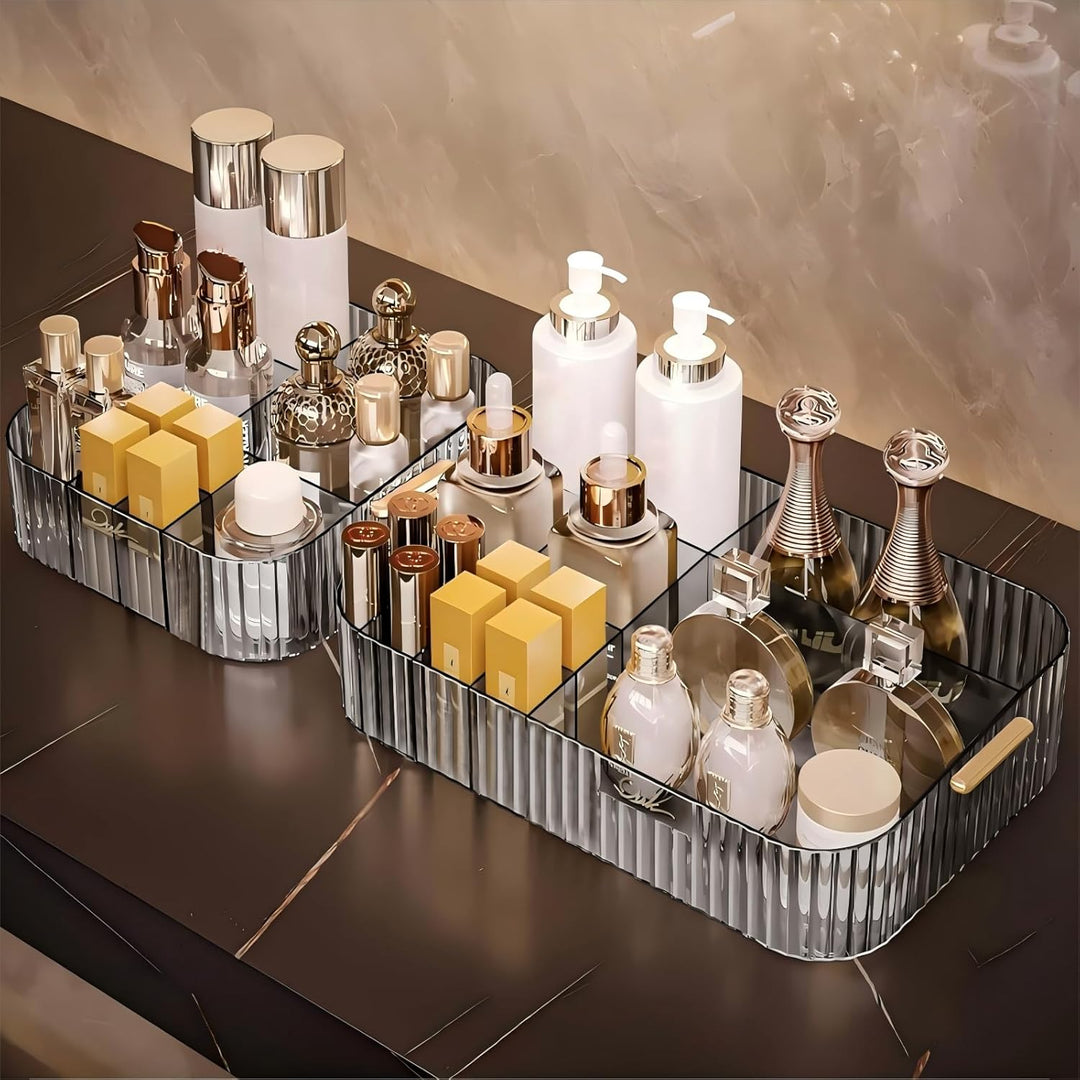 DASITON Make up Organizer mit Fächern, Grosser Make up Aufbewahrung Kosmetik Organizer für Badezimme