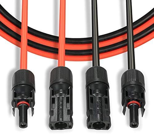 Verlängerungskabel beidseitig Solarstecker Solarkabel rot/schwarz 6mm² inkl. montierter Solar-Stecke