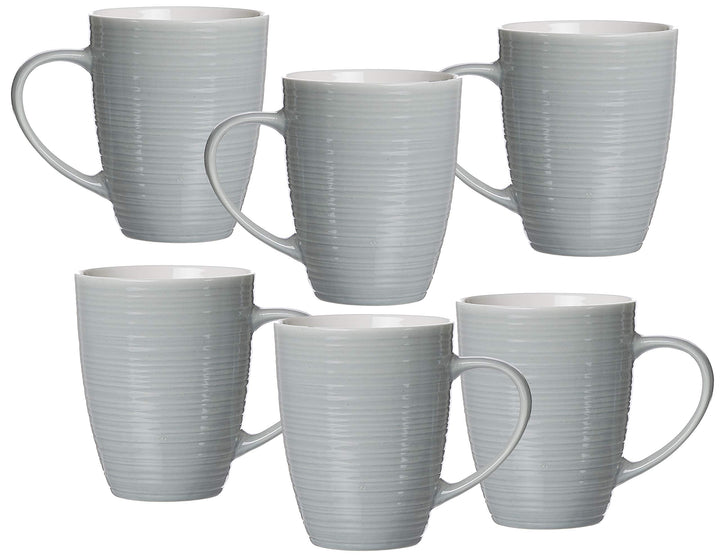 Ritzenhoff & Breker Kaffeebecher-Set Suomi, 6-teilig, je 310 ml, Grau-Blau, Porzellan Kaffeebecher G