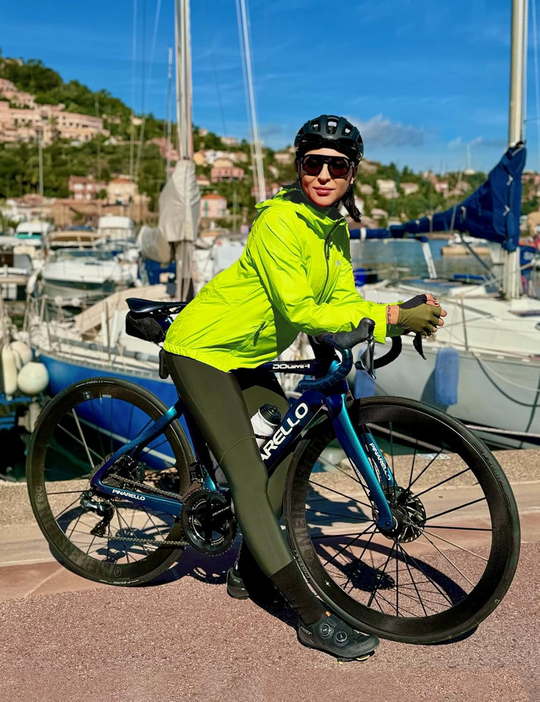 FitsT4 Sports Damen Fahrradjacke Radfahren Laufen Jacken Leichtgewicht Wasserabweisend Windbreaker W