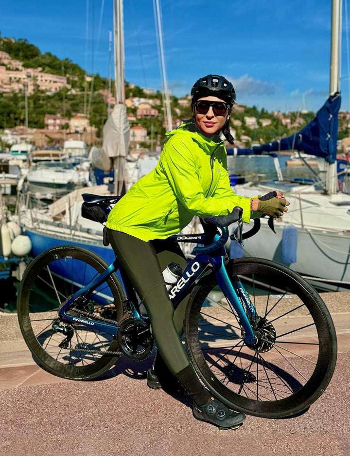 FitsT4 Sports Damen Fahrradjacke Radfahren Laufen Jacken Leichtgewicht Wasserabweisend Windbreaker W
