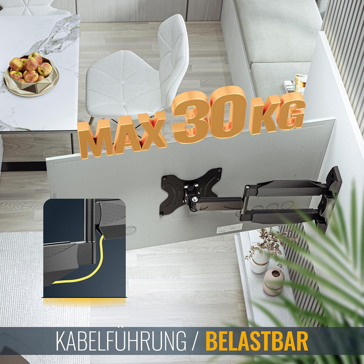 RICOO TV Wandhalterung Fernseher Schwenkbar Neigbar für 29-47 Zoll, Universal TV Halterung S0822, Fe