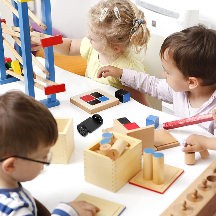 ROSENICE 2 Stück Magnet Räder für Magnetische Bausteine Konstruktionsspielzeug (Schwarz)