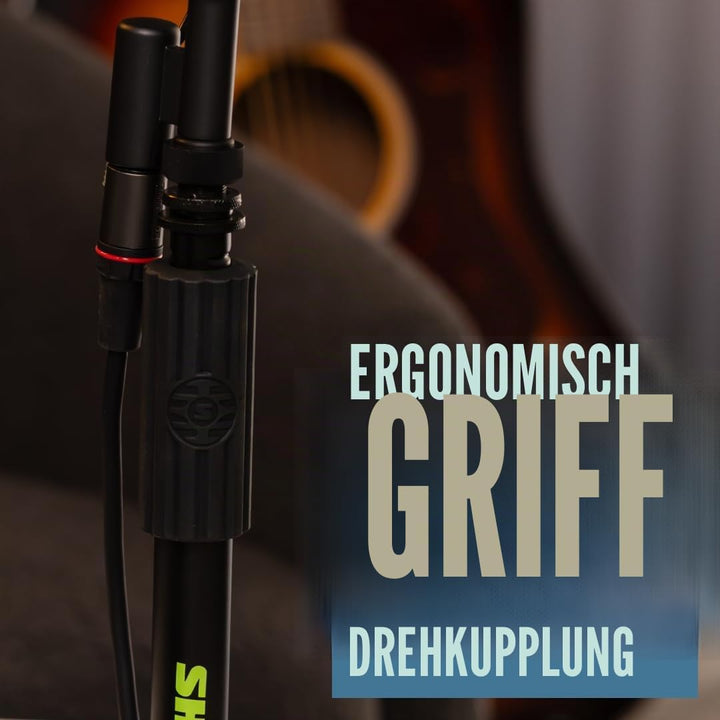 Shure by Gator Höhenverstellbarer Desktop-Mikrofonständer mit 6"-Rundsockel, schwarz (SH-DESKTOP1),