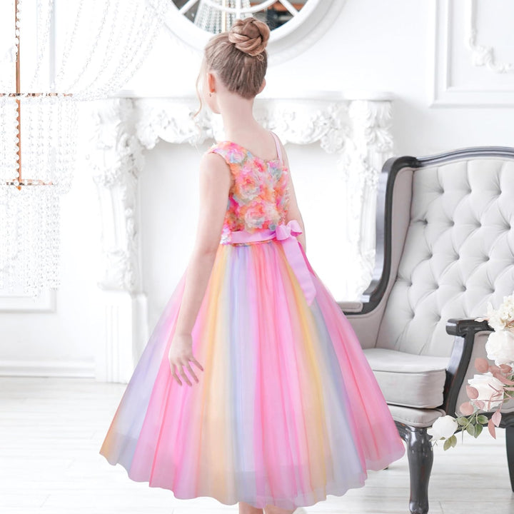 Sunny Fashion Mädchen Kleid Blume Mädchen Kleid Ivory Pailletten Brautjungfer Hochzeit Party Gr. 110