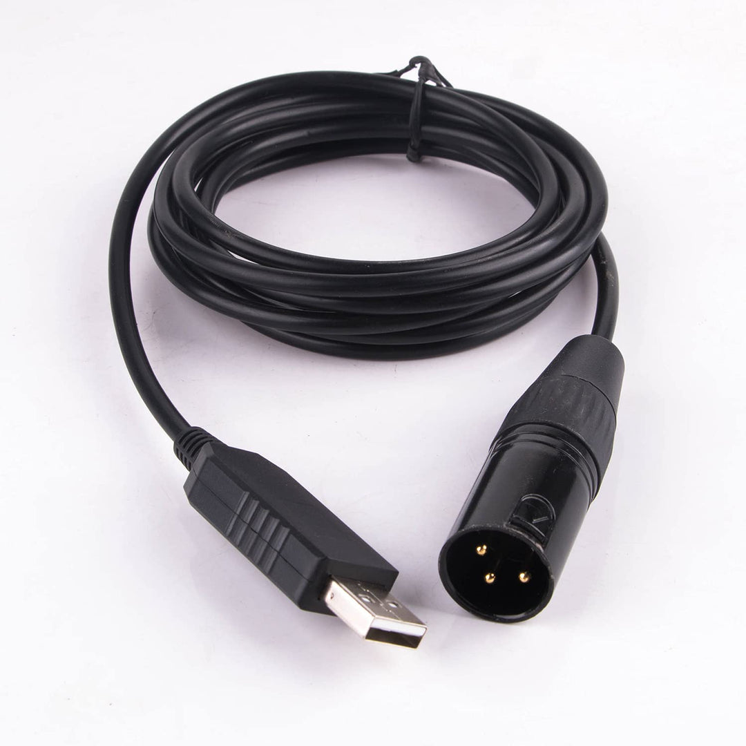 Adapterkabel USB auf DMX 512 3PIN XLR Interface Computer PC Bühnenbeleuchtung Controller Dimmer USB