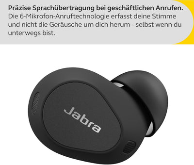 Jabra Elite 10 schnurlose In-Ear-Bluetooth-Kopfhörer Advanced Active Noise Cancellation, 6 eingebaut