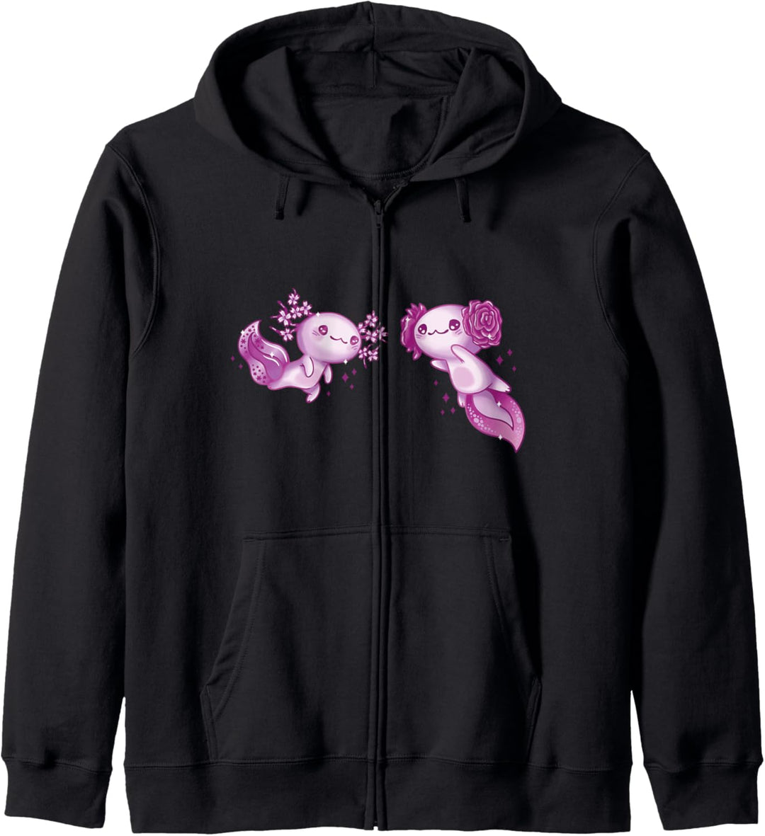 Axolotl Pastell Goth Kawaii Axolotl Anime Mädchen Teenager Kapuzenjacke
