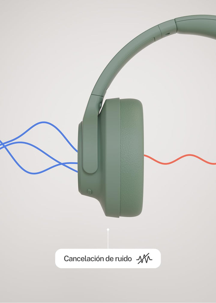 CREATE / Headphones ANC Studio/Kabellose Kopfhörer mit Kopfbügel Salbeigrün/Geräuschunterdrückung, z