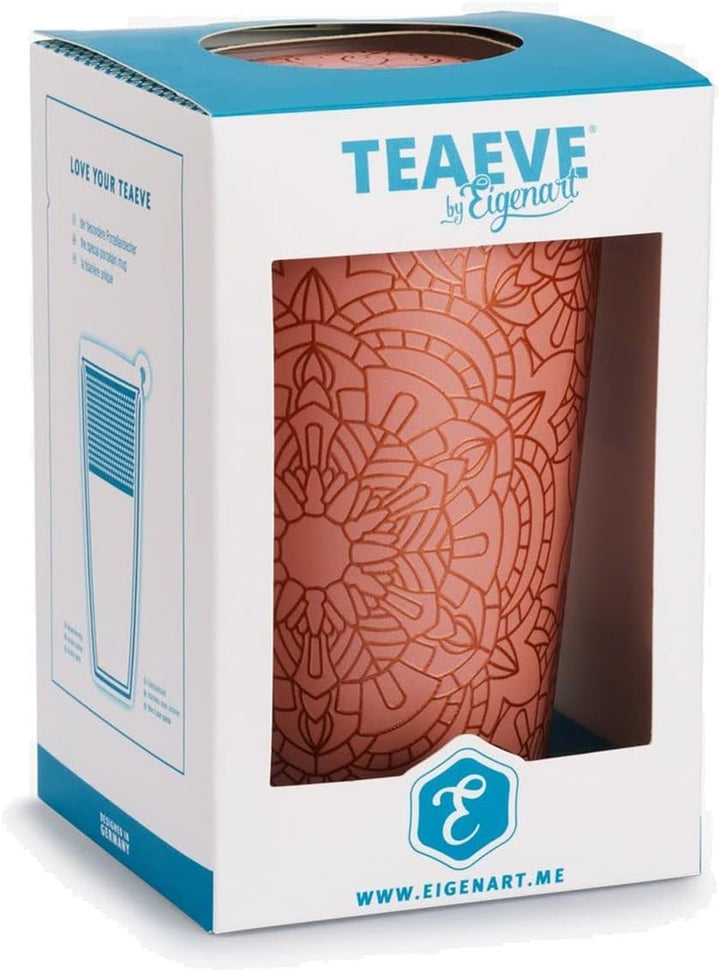 TEAEVE - Doppelwandiger Porzellan-Becher mit Sieb – Mandala Powder