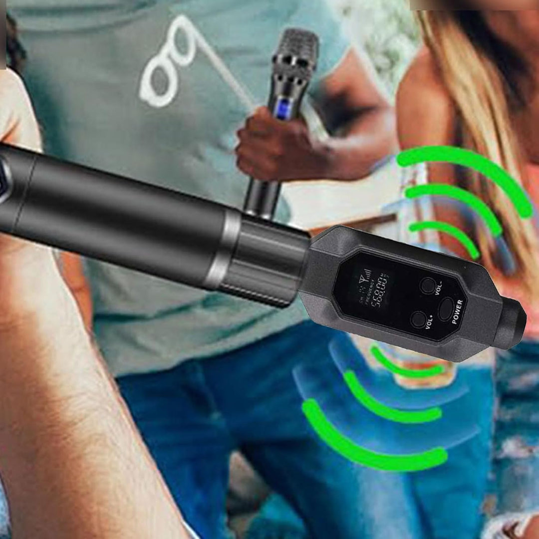 Kabelloses Mikrofon-Audio-Sender und Empfänger-System, Plug-on-XLR-Mikrofonadapter für dynamisches M