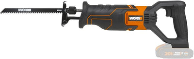 WORX WX500.9 Akku-Säbelsäge 20V – Akkusäge zum Schneiden von Holz, PVC, Stahl u. v. m. – Verstellbar