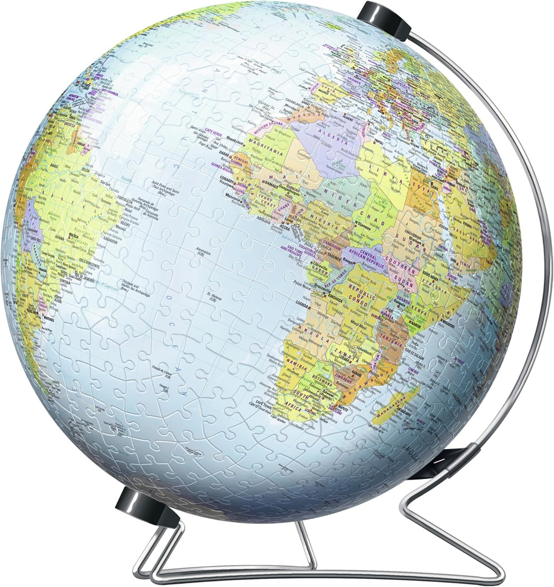 Ravensburger World Globe on a V-Stand 3D Jigsaw Puzzle for Adults and Kids Age 10 Years Up - 540 Pie