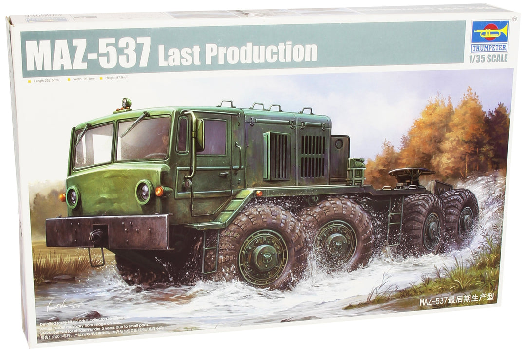 Trumpeter 01006 Modellbausatz MAZ-537 Last Production